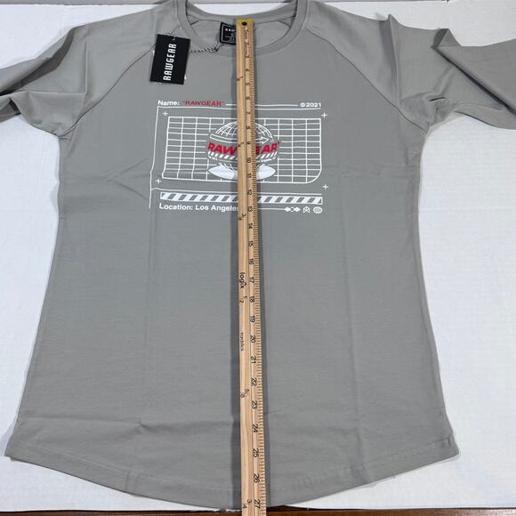 Rawgear Grey Long Sleeve Graphic T-Shirt Model# RG440 Size Small NWT - Picture 4 of 8